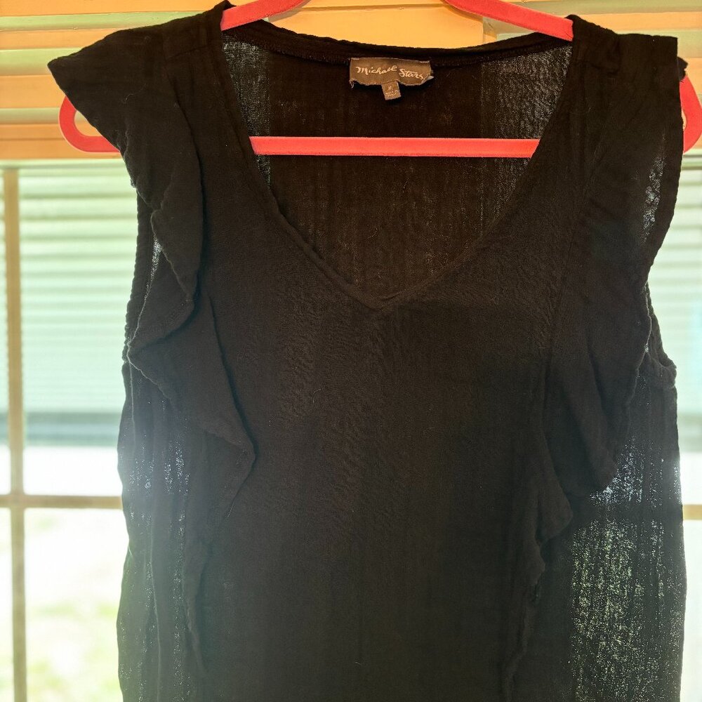 Michael Stars Black linen top